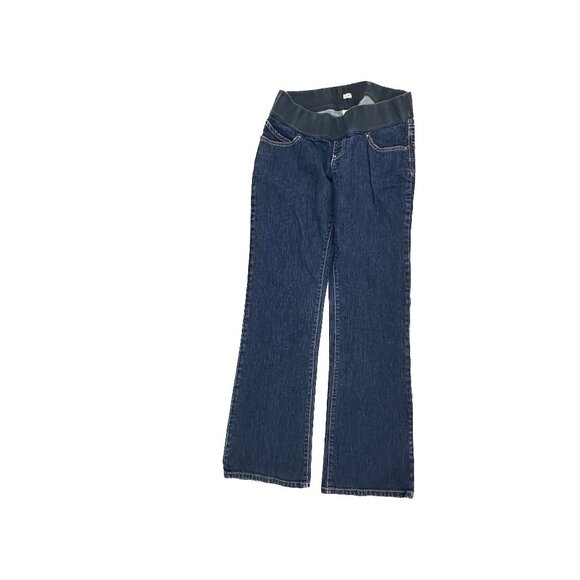 Old Navy Maternity Low Waist Bootcut Women's size 6 Dark Wash Blue Denim jeans - Picture 1 of 5